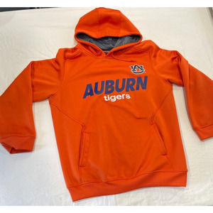 Auburn Tigers NCAA Pocket Long Sleeve Hoodie Sweatshirt Orange Size M Hooded